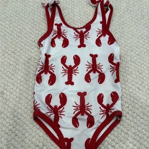 Monica and Andy Kids Lobster Print One Piece Swimsuit